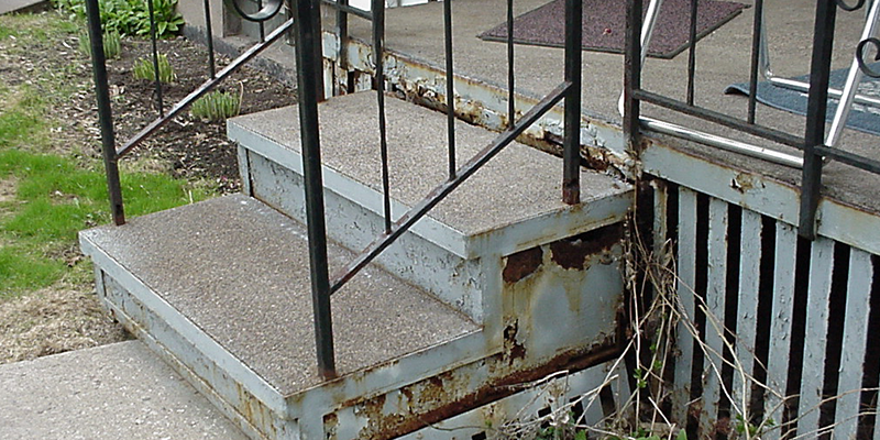 Old decaying steps
