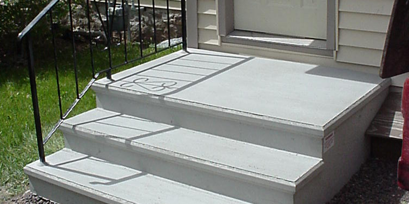 smooth new concrete steps