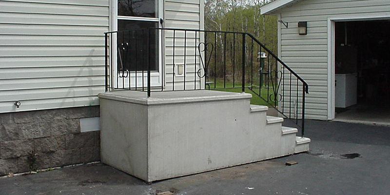 5 step and landing precast concrete steps