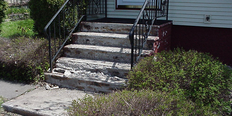 5 riser concrete step image before